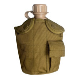 Cantil De Campanha Militar Camping 900 Ml Com Capa + Caneca