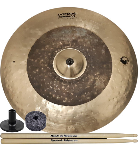 Crash Ride 22 Domene Cymbals  Aqua Series + Baqueta Grátis