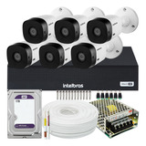 Kit 6 Câmeras Intelbras Vhl 1220b Full Hd Dvr 1008-c 1tb Wd