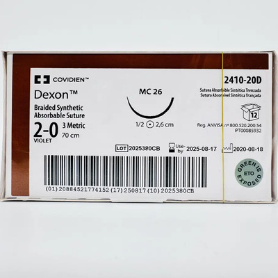 Sutura Dexon 2-0 (vycril) Ref: 2410-20d Covidien | Envío gratis