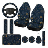 Juego De 10 Fundas De Asiento De Automovil Con Sol Y Luna, F