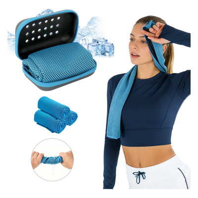 Kit 3pzs Toalla De Microfibra Enfriamient  Deporte Para Gym | MercadoLibre