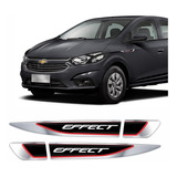 Adesivo Emblema Chevrolet Onix Effect Resinado Cromado Aplique Lateral Par Res05 Fgc