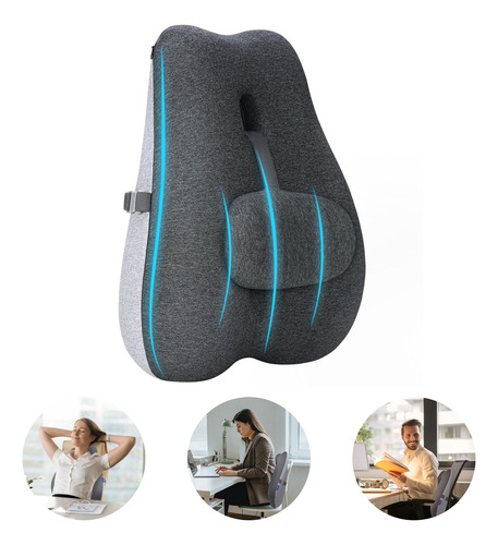 Cojin Soporte Espalda Corrector Lumbar Silla Auto Oficina