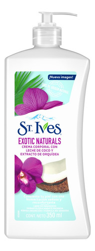  Crema Hidratante Para Cuerpo St. Ives Exotic Naturals En Dosificador 350ml