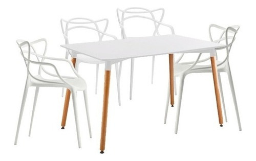 Combo Mesa Eames Dsw 120  + 4 Sillas Master By Starck