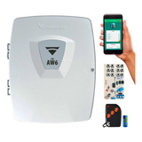 Central De Alarme Compatec Aw6 + Discadora Fixa Ios Android Cor Branco