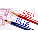 Kit Lápices Para Sketching: Azul Os + Rojo Carmine Borrables