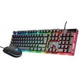 Combo Gamer Teclado Y Mouse Trust Gxt 838 Azor /luz Rainbow