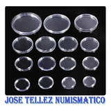 Capsulas Para Monedas Acrilicas  22 A 40 Mm Nuevas Palermo