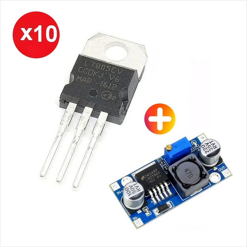 Lm7805 Pack 10 Reguladores De Voltaje 5v, 1a, 7805 + Regalo