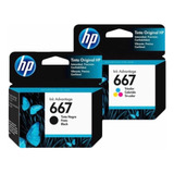 Cartucho Hp 667 Negro Y Hp 667 Color Hp 2374 Hp 2375 Hp 2775