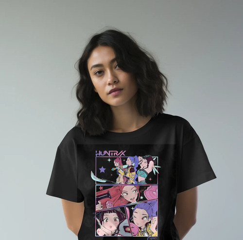 Playeras Cazadores De Demonios Del Kpop Huntrix 100% Algodón