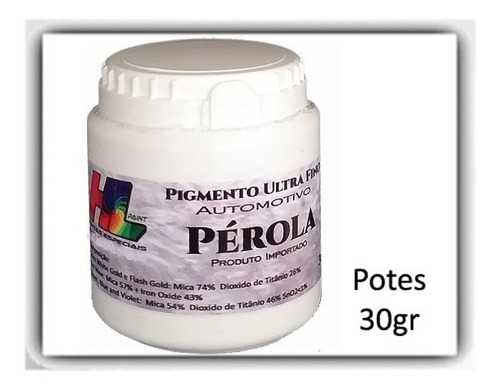 Pigmento Automotivo Pérola (mica) Branca E Ouro 30gr De Cada