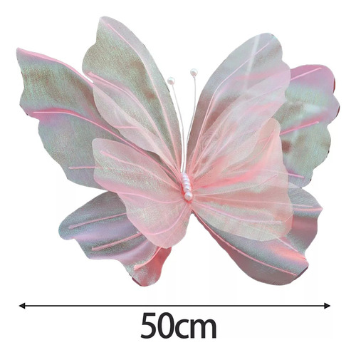 Decoración De Fiesta Con Mariposas De Seda 3d De 50 Cm