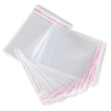 250 Bolsas De Celofan 9,5x22+3cm Transparentes Autoadhesivas