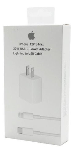 Cargador iPhone 11 12 X/xs Pro Pro Max 20w Original + Cable