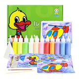 T Juego De Pintura De Arena Para Niños Diy Color Sand Art Bo