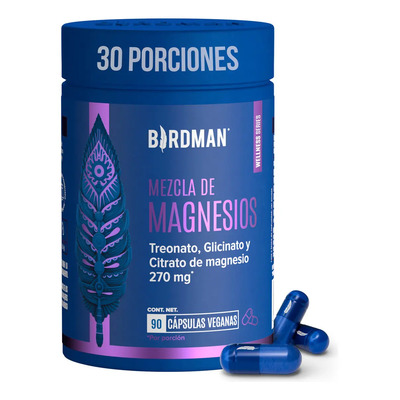 Birdman Mag Trifecta 270 mg | Citrato de Magnesio, Glicinato de Magnesio y Treonato de Magnesio | Magnesio Complex | Sin Aditivos | 90 Cápsulas | MercadoLibre