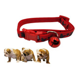 Collar Para Gatos Perros Color Rojo De Poliester 30cm