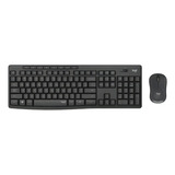 Kit Teclado E Mouse Sem Fio Mk295 Layout Preto Logitech