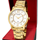 Relógio Mondaine Dourado Feminino 99578lpmvde1 Cor Do Fundo Rose