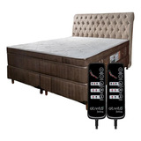 Colchão Magnético King Size Com 2 Controles Massageadores (16 Motores) + Base Box + Cabeceira