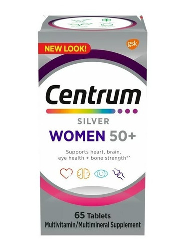 Centrum Silver Women 50+ / 65 Tablets Pfizer® Importado 