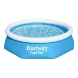 Pileta Redonda Familiar Bestway Pileta Inflable Fast Set