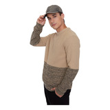 Sweater Hombre Block Ecru Corona
