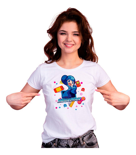 Playera Para Dama Megaman Chibi