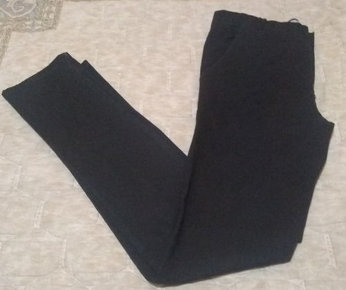 Pantalón De Gabardina Talle S Color Negro, Buen Estado!!