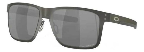 Anteojos De Sol Polarizados Oakley Holbrook Metal Standard Con Marco De Acero Inoxidable Color Matte Gunmetal, Lente Black De Plutonite Prizm, Varilla Matte Gunmetal De Acero Inoxidable - Oo4123