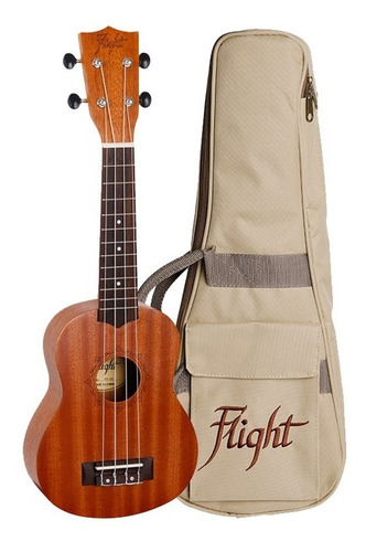 Ukelele Flight Soprano Nus310 Con Funda Inmediato Color Natural