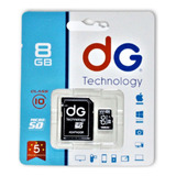 Memoria Micro Sd Dg Original 8 Gb Clase 10 + Adaptador