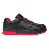 Tenis Everlast Casual Negros Con Rojo Mskt-1005 Hombre 