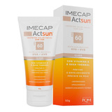 Protetor Solar Facial Imecap Actsun Fps60 Com Cor Claro 50g
