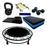 Kit Jump +halter 2+step+colchonete+band+escada+2 Kettlebell