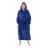 Maxi Poleron Manta Felpa Polar Invierno