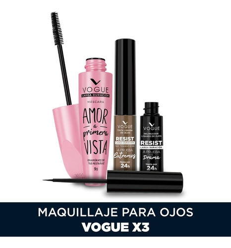 Maquillaje Para Ojos Vogue X 3 Und - mL a $3122