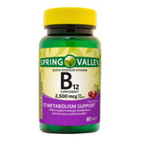Vitamina B12 2500mcg (60 Tabletas) Spring Valley Energía