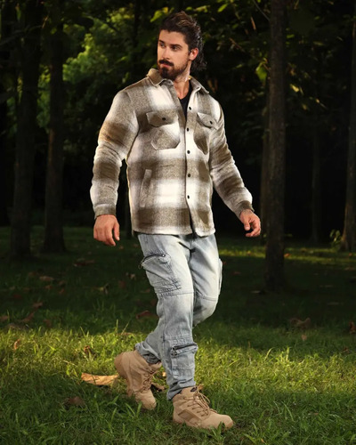 Logeqi® Jeans Vaquero Mono Multibolsillos Casual Para Hombre | Meses sin interés