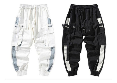 Bolsillos Hombre Jogger Hip Hop Cargo Pantalones