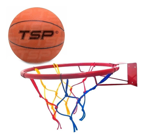 Aro Basket Basquet Con Red + Pelota Infantil Nº5 Combo