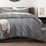 Funda De Duvet Dreamlab [king Size 264x228cm] Color Gris Claro Diseño De La Tela Liso