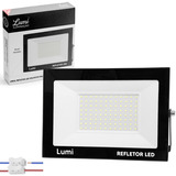 Luminária Holofote Refletor Slim Super Led 300w Bivolt Lumi Cor Da Carcaça Preto Cor Da Luz Branco-frio 110v/220v