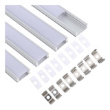 4 Conjuntos Led Perfil De Aluminio Led Canal De Aluminio Pr