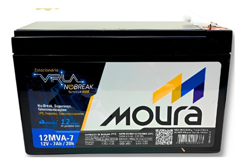 Bateria Moura Nobreak Apc Backups Es600va 12v 7ah Es 600va