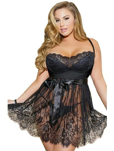 Babydoll Lenceria Sexy Ropa Interior Colaless Talla Plus 5xl