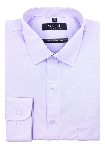 Camisa Hombre Vasanti Manga Larga Color Lila